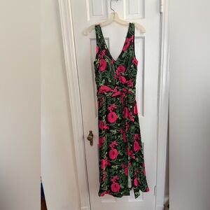 Anthropologie Pink Maxi Sundress with V-Neckline